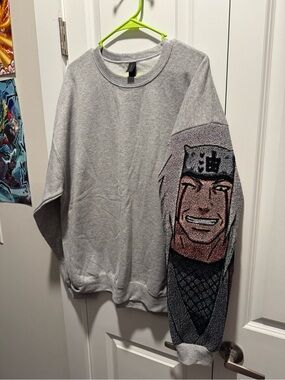Naruto Jiraiya Anime Sleeve Sweatshirt Crewneck Pullover